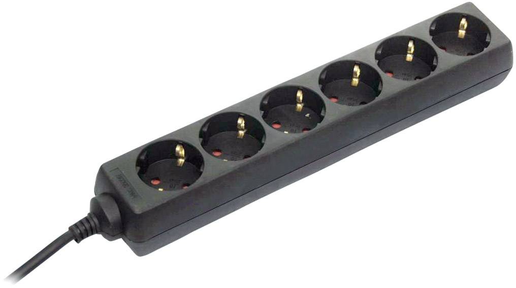 AS Schwabe 11612 Multipresa Nero Schuko 1 pz.