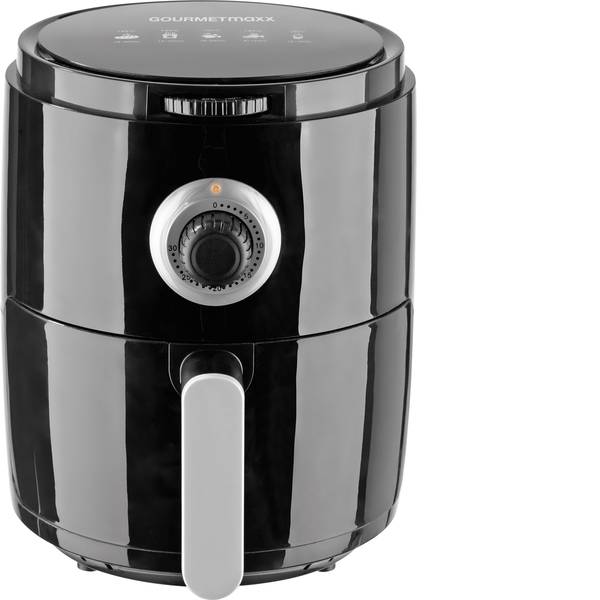 Friggitrici - GourmetMaxx 01018 Friggitrice ad aria calda 1200 W Nero, Argento - Friggitrici - GourmetMaxx 01018 Friggitrice ad aria calda 1200 W Nero, Argento -