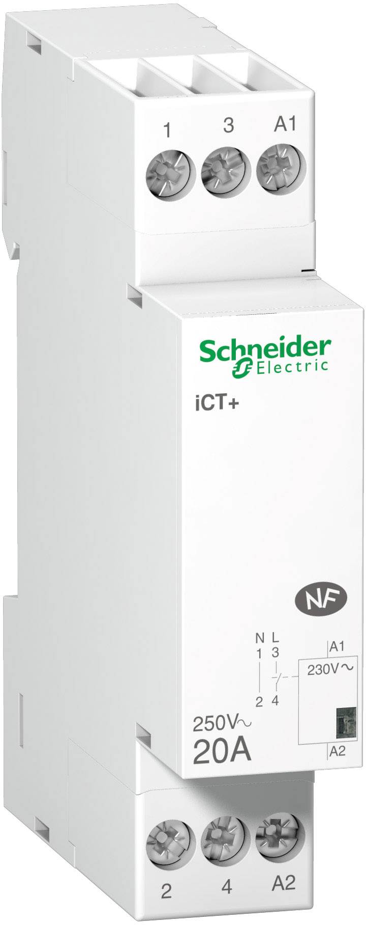 Schneider Electric A9C15030 Contattore 1 NA 3.6 kW 250 V/AC 20 A 1 pz.
