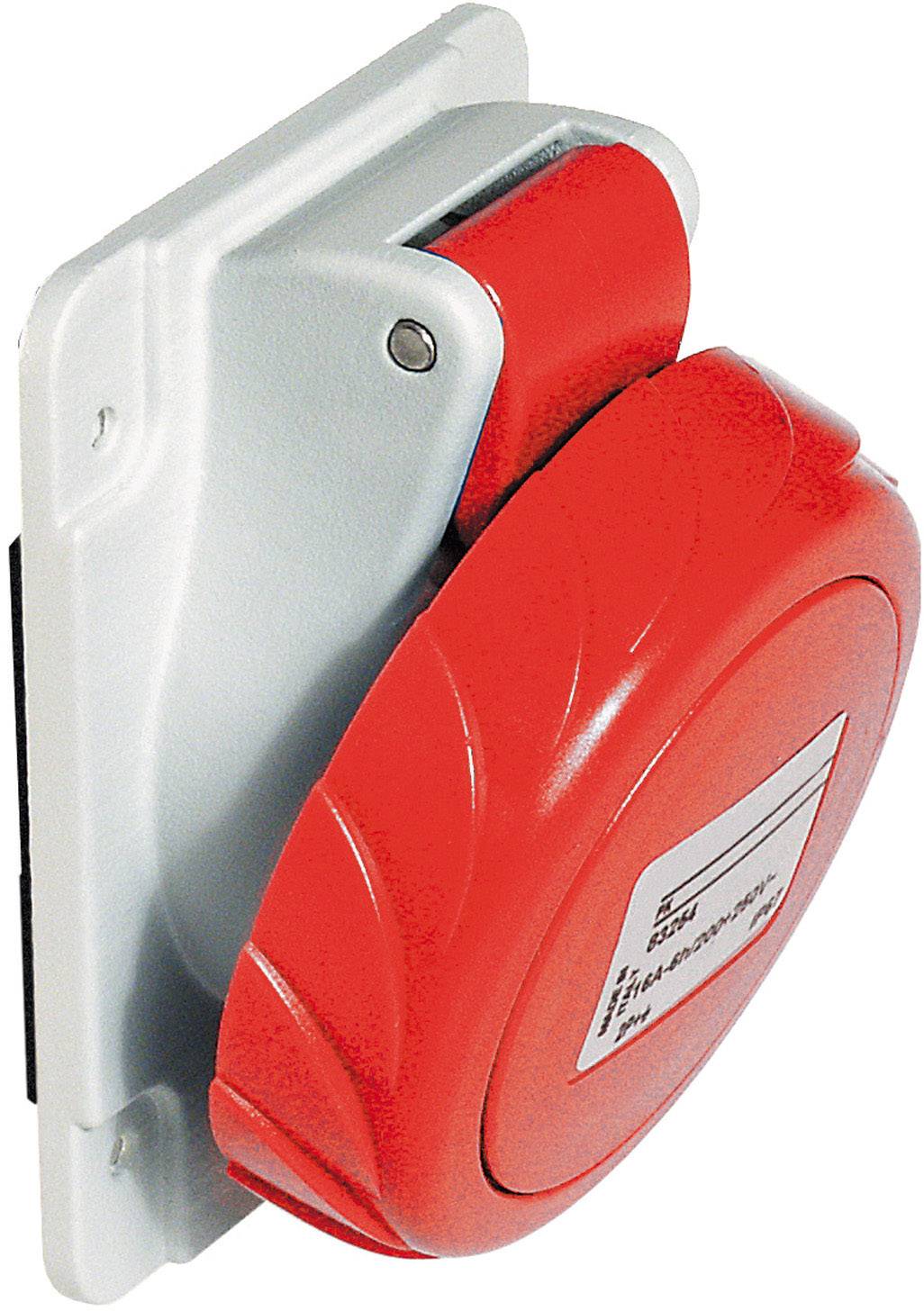 Pulsante di allarme rosso manuale in un involucro a parete, utilizzato per attivare l'allarme antincendio in caso di emergenza.