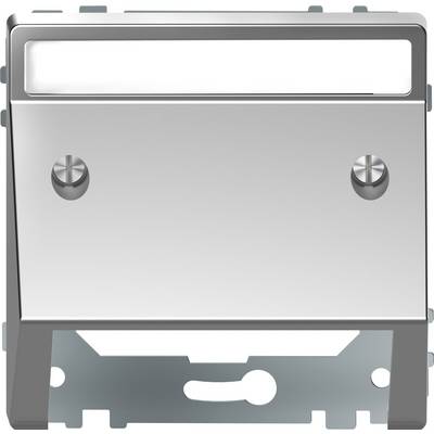 Un involucro metallico rettangolare con tagli e viti; probabilmente parte di un dispositivo elettronico o di un supporto.