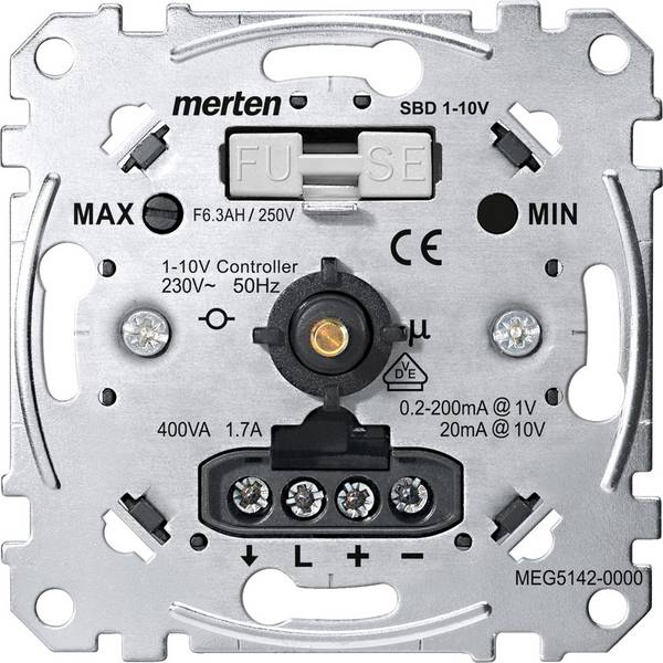 Merten MEG5142-0000 Dimmer da incasso Adatto per lampadina: Lampadina fluorescente Alluminio