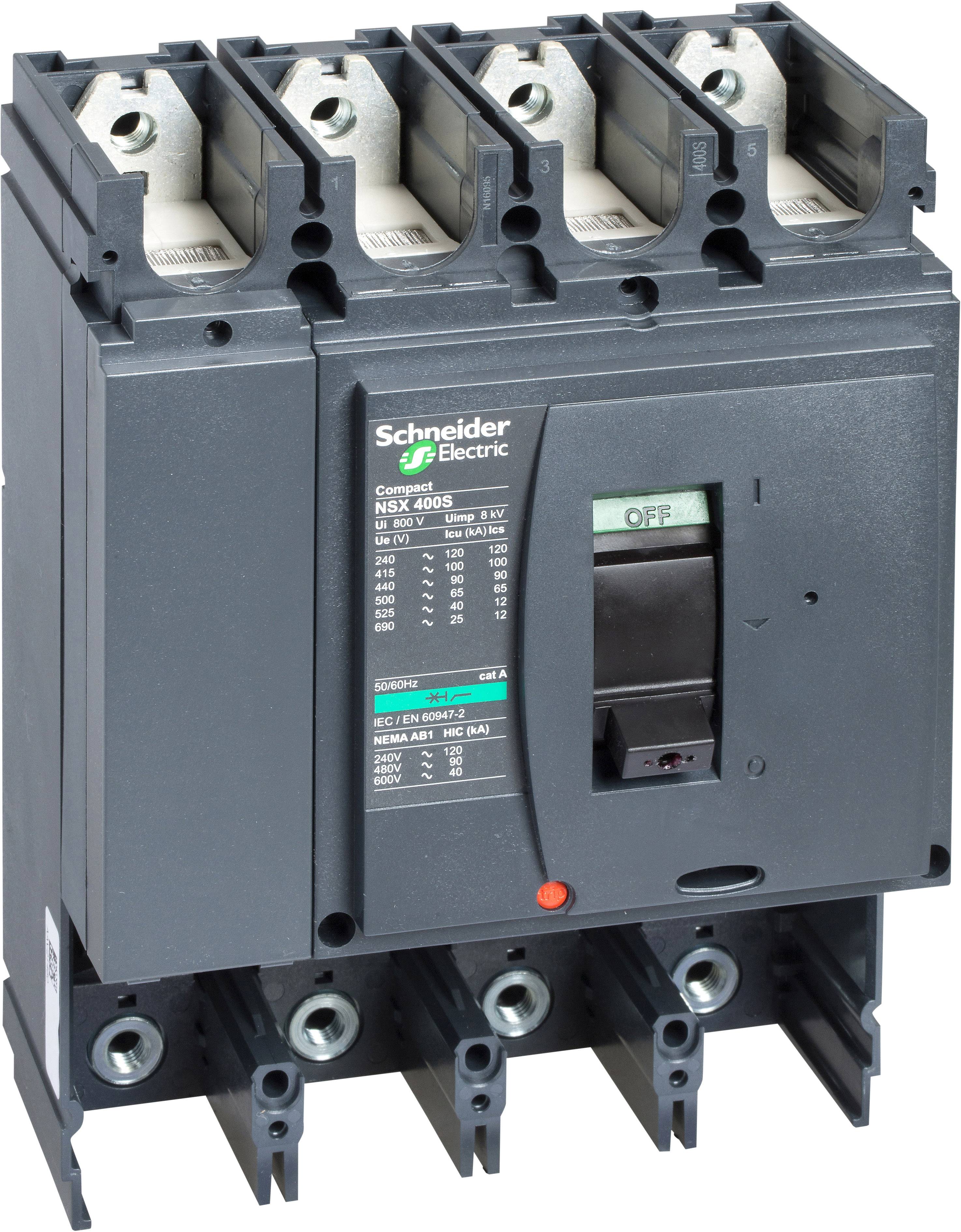 Dispositivo base ComPact NSX400L 4P 150 kA 380/415 VAC senza unità di rilascio.