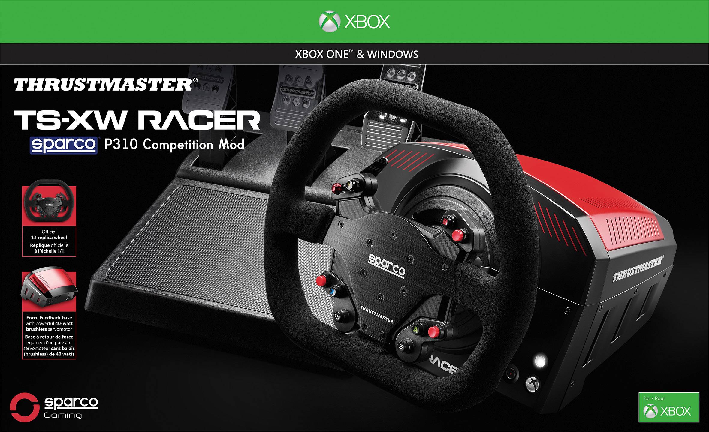 Thrustmaster TS-XW Racer Volante PC, Xbox One Nero incl. Pedale-3