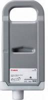 Una cartuccia di toner grigia Canon con un manico in alto e un'etichetta in basso, adatta per dispositivi di stampa.