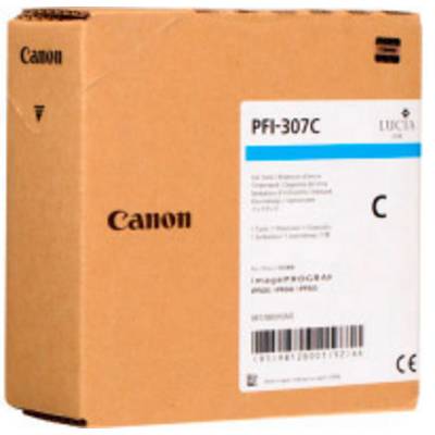 'Confezione marrone per cartuccia di inchiostro Canon PFI-307C.'