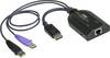 ATEN KVM Adattatore [2x Spina A USB 2.0, Spina DisplayPort - 1x Presa RJ45] 0.20 m Nero