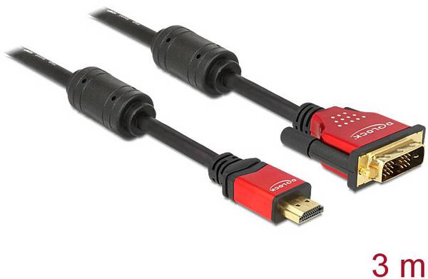 Delock HDMI / DVI Cavo adattatore Spina HDMI-A, Spina DVI-D 18+1pol. 3.00 m Nero 84343 Cavo HDMI