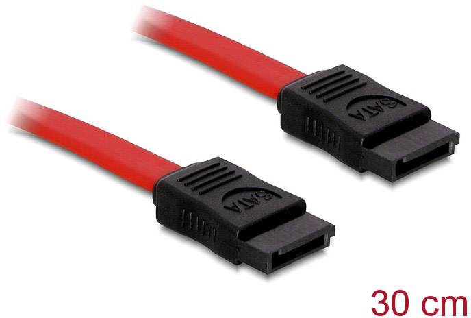 Cavo Hard Disk Delock [1x Presa SATA a 7 poli - 1x Presa SATA a 7 poli] 0.30 m Rosso