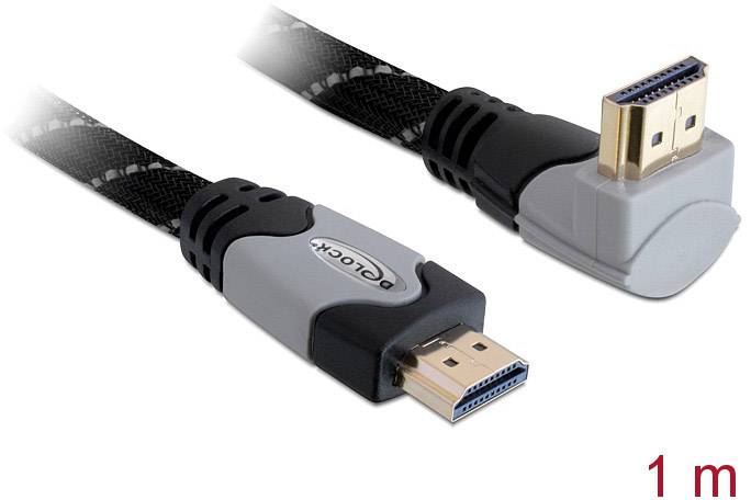 Delock HDMI Cavo Spina HDMI-A, Spina HDMI-A 1.00 m Nero 82993 UHD 4K;, contatti connettore dorati Cavo HDMI