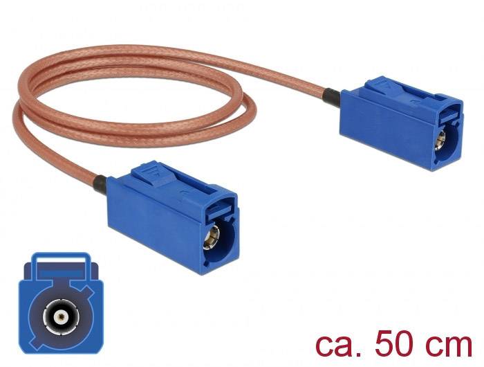 Delock Antenna WLAN Cavo [1x Presa Fakra - 1x Presa Fakra] 0.50 m Multicolore-0