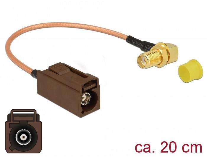 Delock Antenna WLAN Cavo [1x Presa Fakra - 1x Presa SMA] 20.00 cm Multicolore