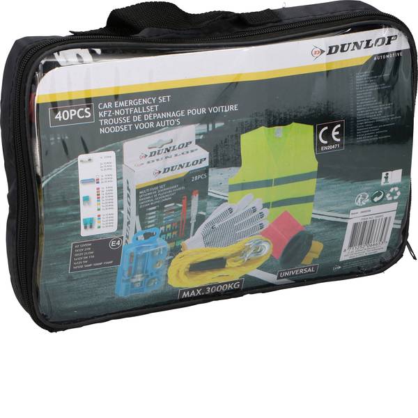 Prodotti assistenza guasti e incidenti - Kit attrezzi demergenza per auto Dunlop 06665 - Prodotti assistenza guasti e incidenti - Kit attrezzi demergenza per auto Dunlop 06665 -