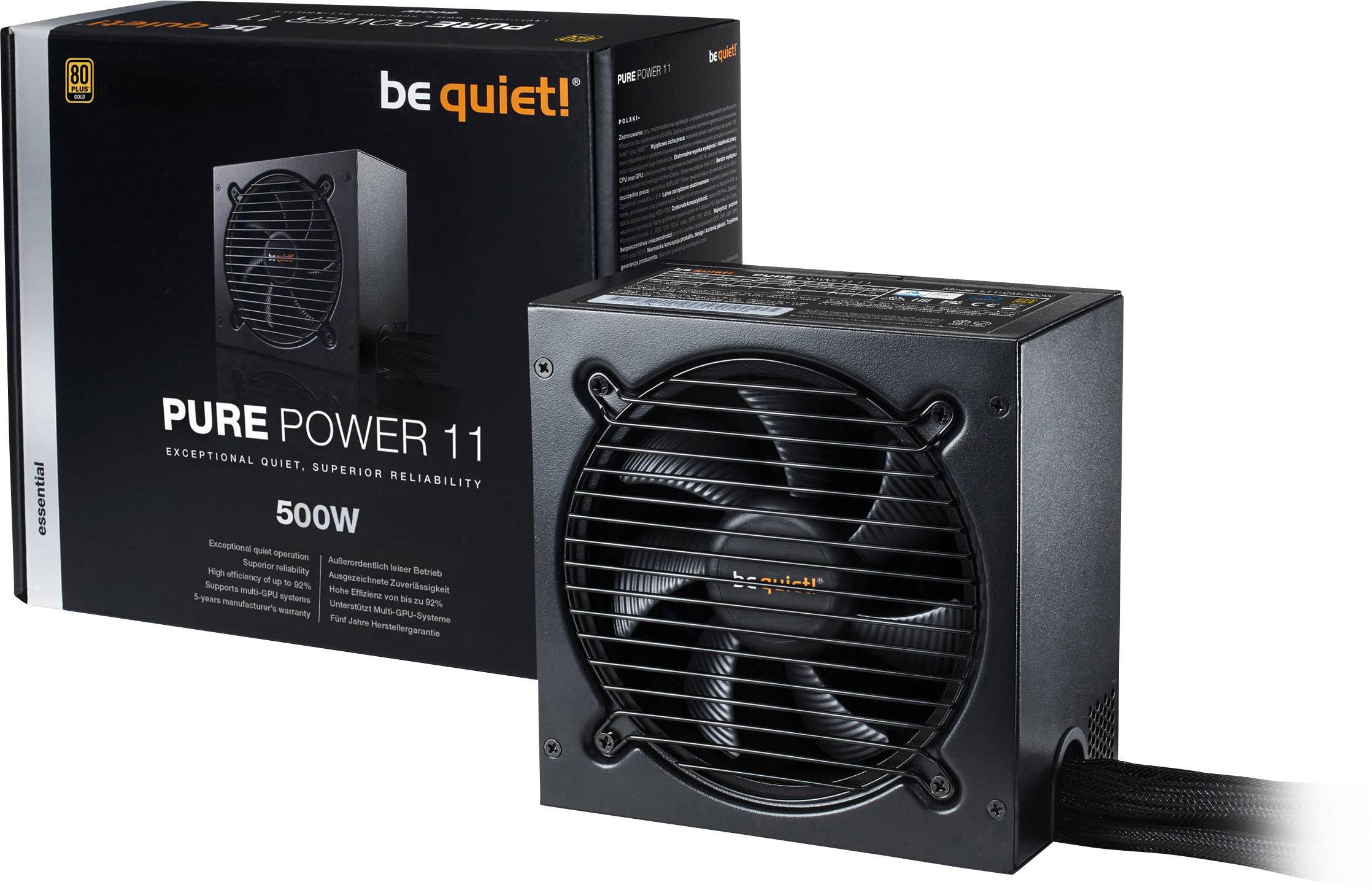 BeQuiet Pure Power 11 Alimentatore per PC 500 W ATX 80PLUS® Gold