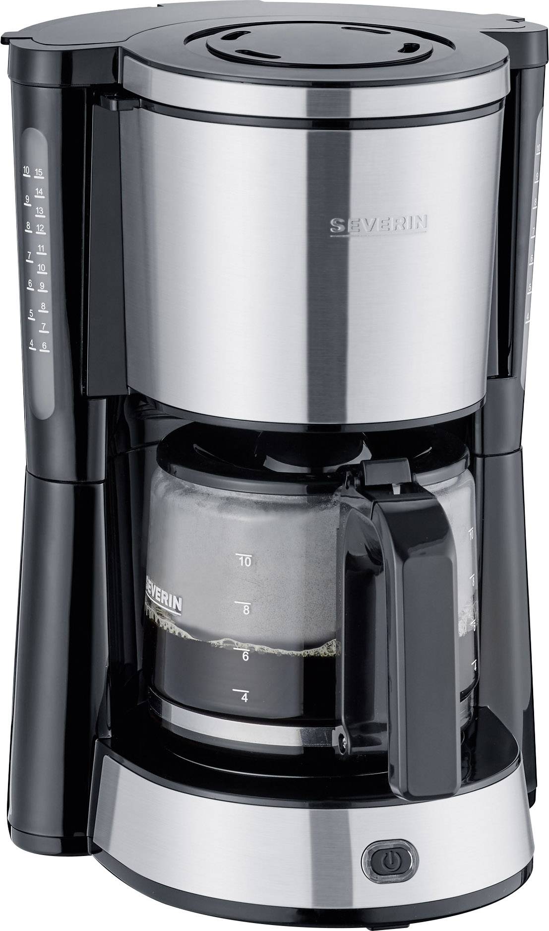 Severin KA 4822 "TYPE" Macchina per il caffè acciaio inox, Nero Capacità tazze=10