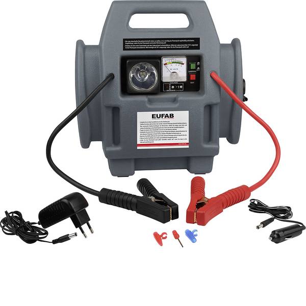 Jump Starter - Sistema di accensione rapido Eufab 16643 Corrente davviamento ausiliaria (12 V)=300 A - Jump Starter - Sistema di accensione rapido Eufab 16643 Corrente davviamento ausiliaria (12 V)=300 A -