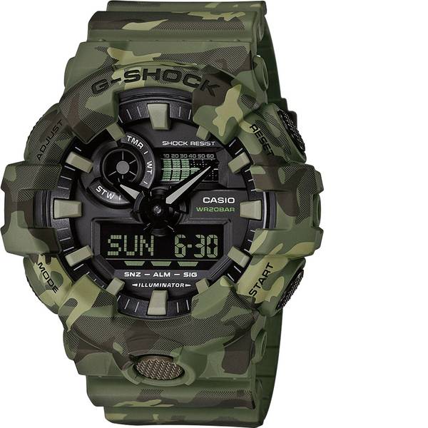 Orologi da polso - Casio Quarzo Orologio da polso GA-700CM-3AER (L x L x A) 57.5 x 53.4 x 18.4 mm Mimetico Verde Materiale cassa=Resina - Orologi da polso - Casio Quarzo Orologio da polso GA-700CM-3AER (L x L x A) 57.5 x 53.4 x 18.4 mm Mimetico Verde Materiale cassa=Resina -