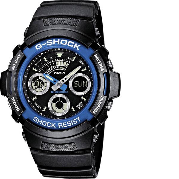 Orologi da polso - Casio Cronografo Orologio da polso AW-591-2AER (L x L x A) 52 x 46.4 x 14.9 mm Blu, Nero Materiale cassa=Acciaio inox, - Orologi da polso - Casio Cronografo Orologio da polso AW-591-2AER (L x L x A) 52 x 46.4 x 14.9 mm Blu, Nero Materiale cassa=Acciaio inox, -