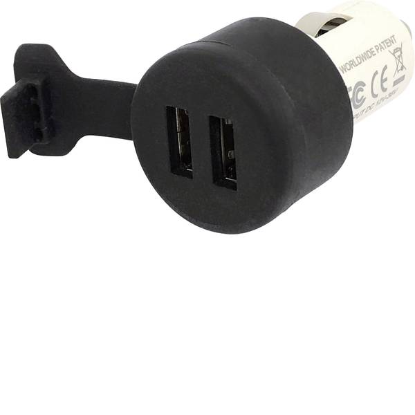 Accessori per presa accendisigari - BAAS Caricatore doppio USB, 3,3A con cappuccio di protezione contro gli spruzzi Portata massima corrente=3.3 A - Accessori per presa accendisigari - BAAS Caricatore doppio USB, 3,3A con cappuccio di protezione contro gli spruzzi Portata massima corrente=3.3 A -