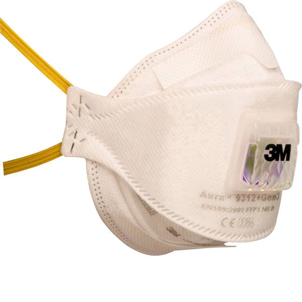 Maschere per polveri fini - 3M Aura 9312+Gen3 Mascherina antipolvere con valvola FFP1 10 pz. - Maschere per polveri fini - 3M Aura 9312+Gen3 Mascherina antipolvere con valvola FFP1 10 pz. -