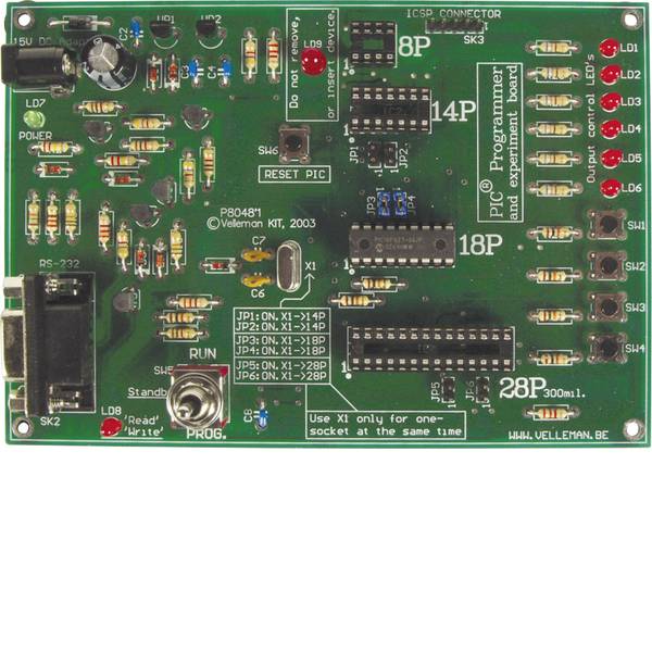 Kit e schede microcontroller MCU - Velleman Scheda di sviluppo K8048 PIC18 - Kit e schede microcontroller MCU - Velleman Scheda di sviluppo K8048 PIC18 -