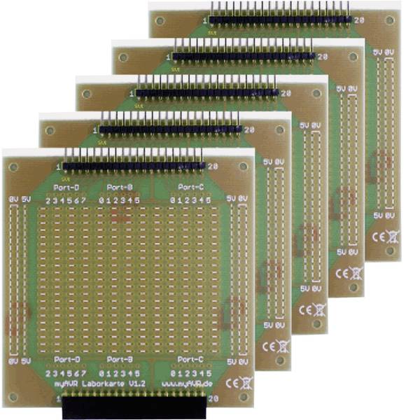 Moduli e schede Breakout per schede di sviluppo - myAVR 5 Rasterleiterplatten 1 pz. - Moduli e schede Breakout per schede di sviluppo - myAVR 5 Rasterleiterplatten 1 pz. -