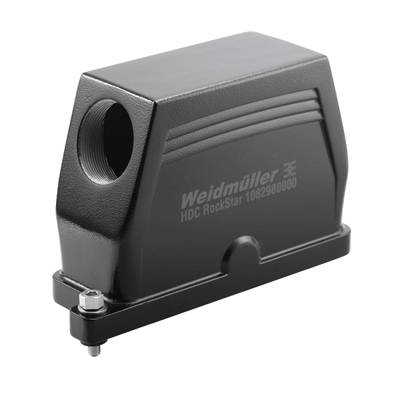 Custodia elettrica nera di Weidmüller, modello HDC RockStar 1062980000, con apertura per cavi superiore, per applicazioni industriali.