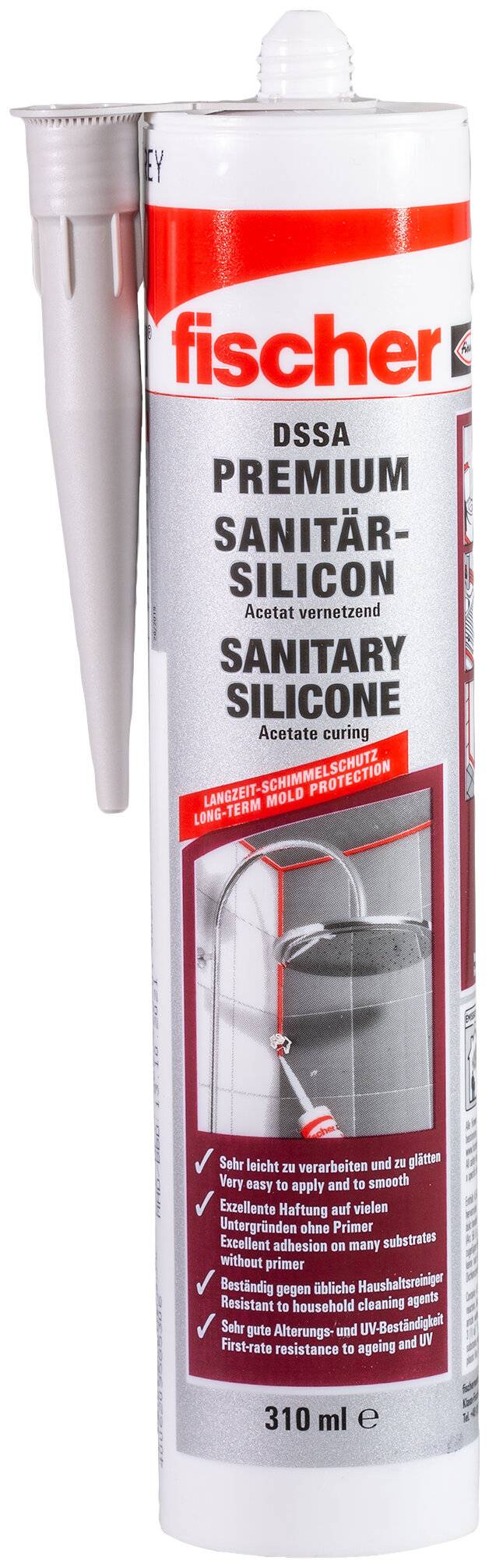 FISCHER Sanitärsilicon Premium DSSA (058530)-3