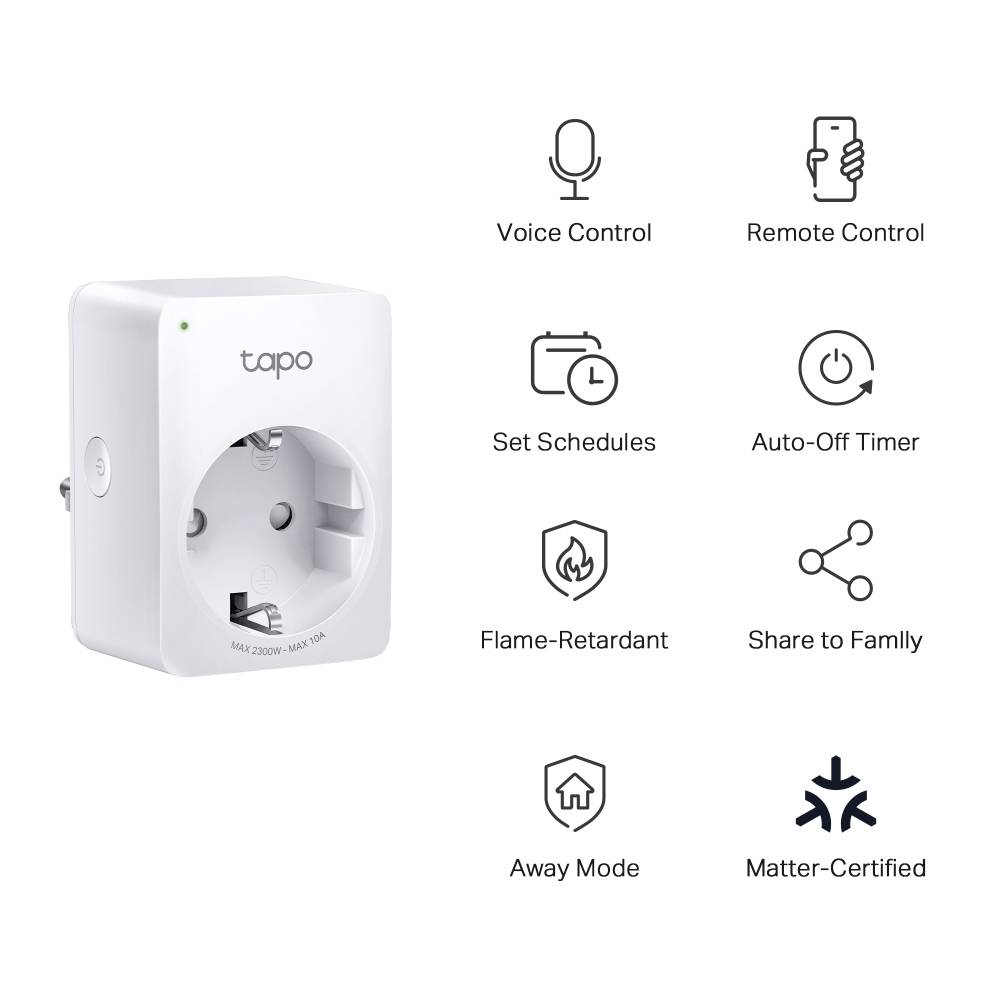 TP-LINK Tapo Mini Smart Wifi-stopcontact (TAPO P100M)-1