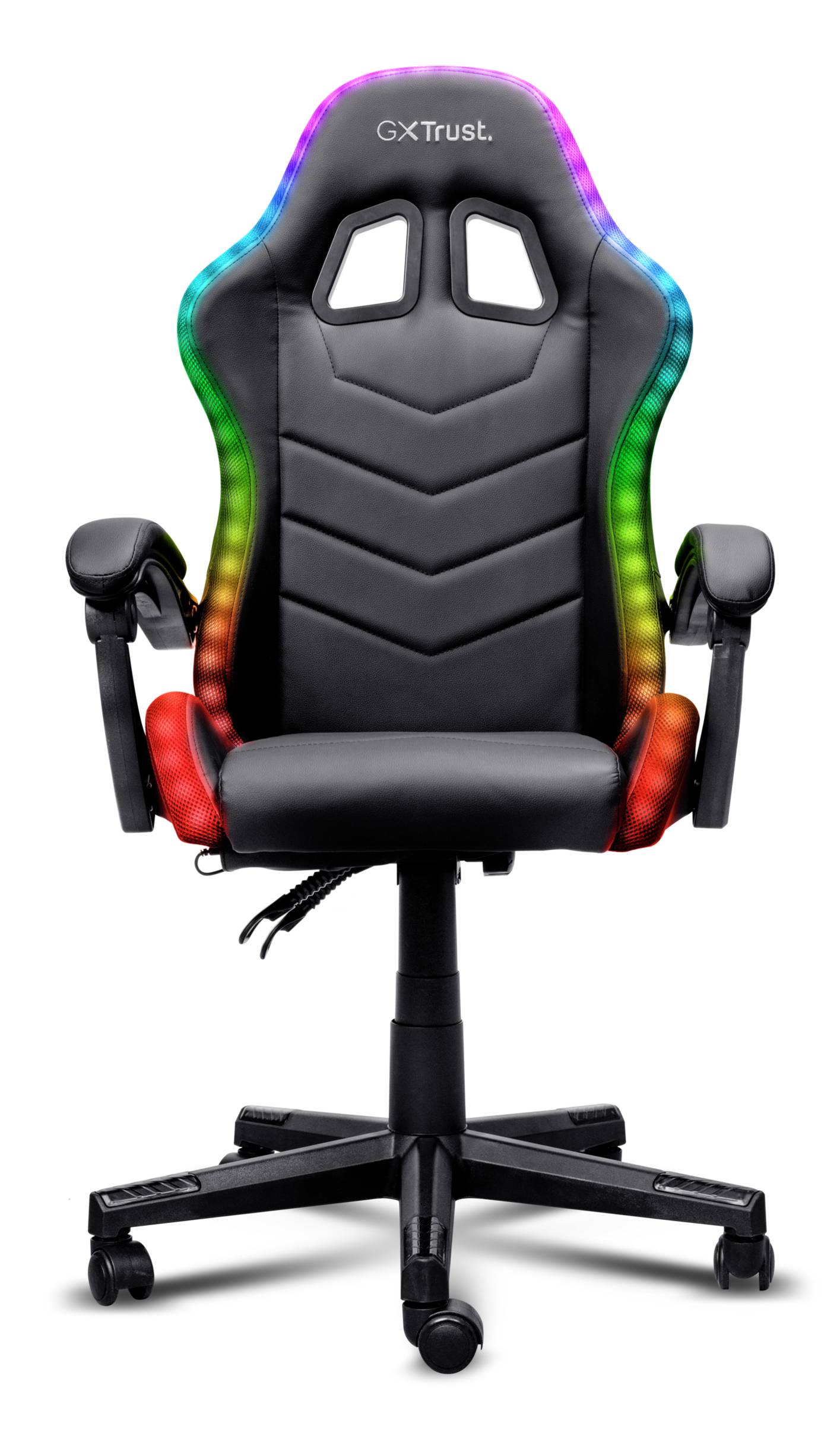 TRUST SEDIA GAMING CON ILLUMINAZIONE LED RGB - GXT 704 RONIQ RGB - NERO-2