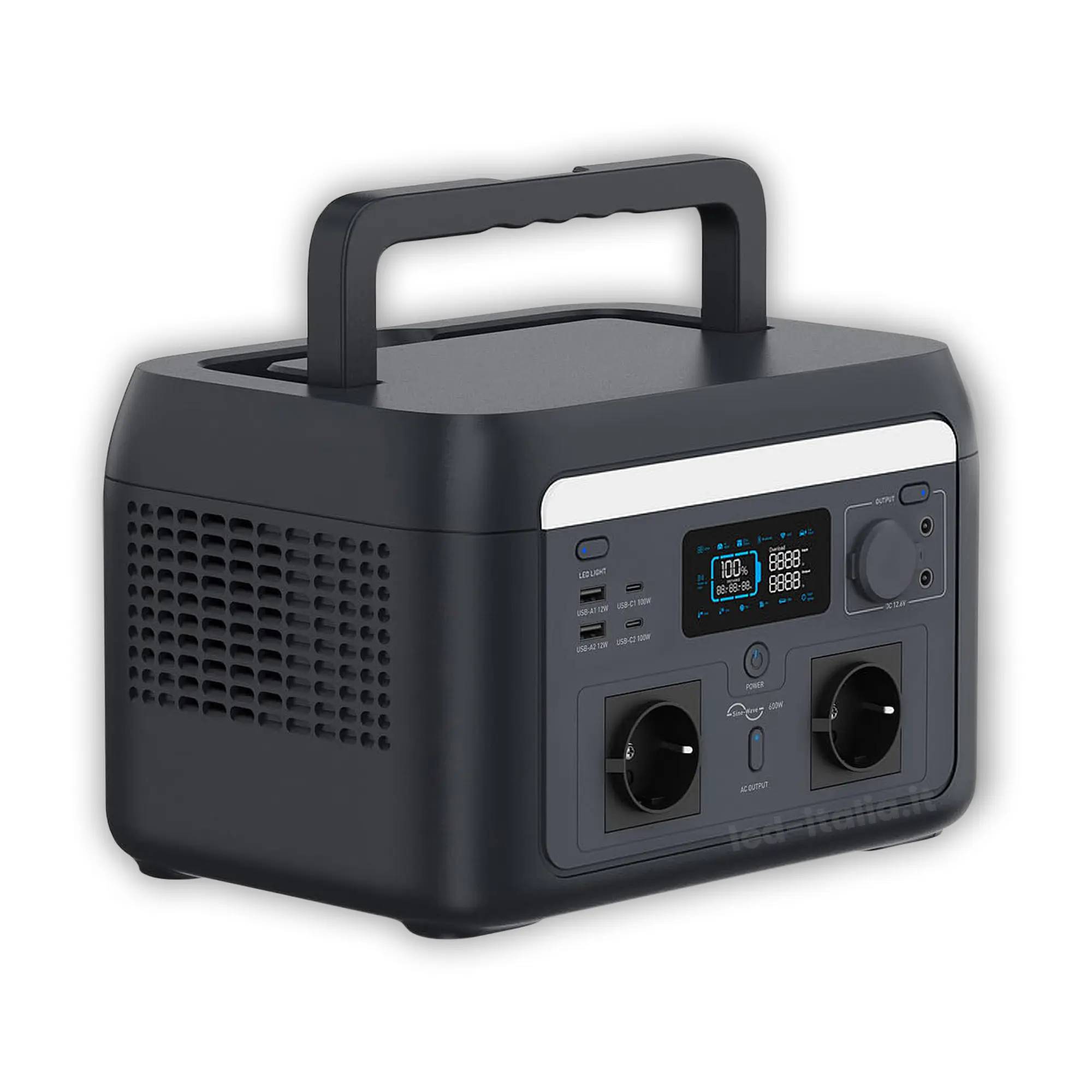 V-TAC Power Station 600W 512Wh LFP UPS Ricarica Solare App WiFi-0