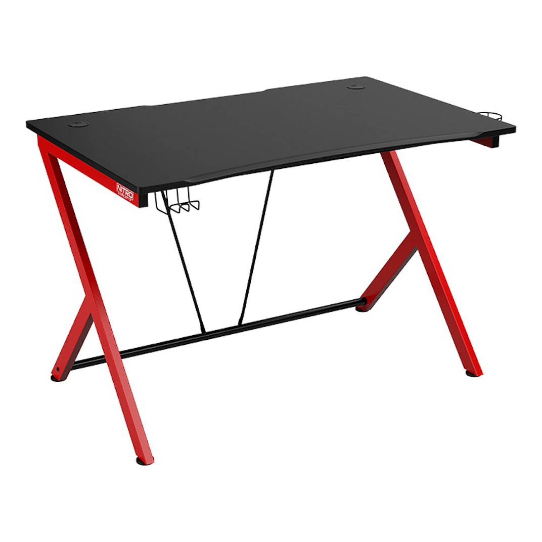 Nitro Concepts NC-GP-DK-010 scrivania per computer (Nitro Concepts D12 Gaming Desk - Black/Red)-0