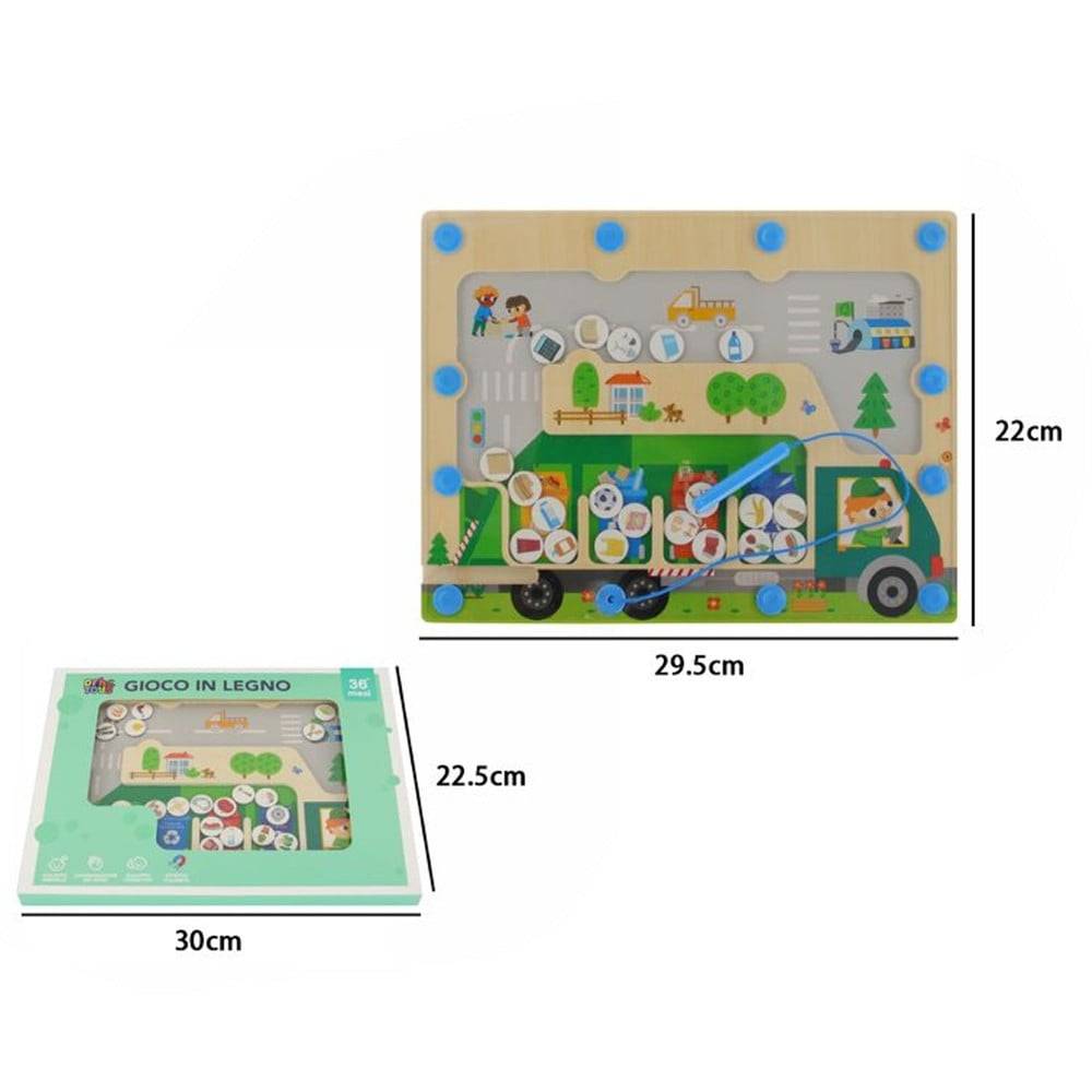 Puzzle Magnetico Per Smistare I Rifiuti Con Penna Giocattolo Educativo Per Bambini 32349 --1