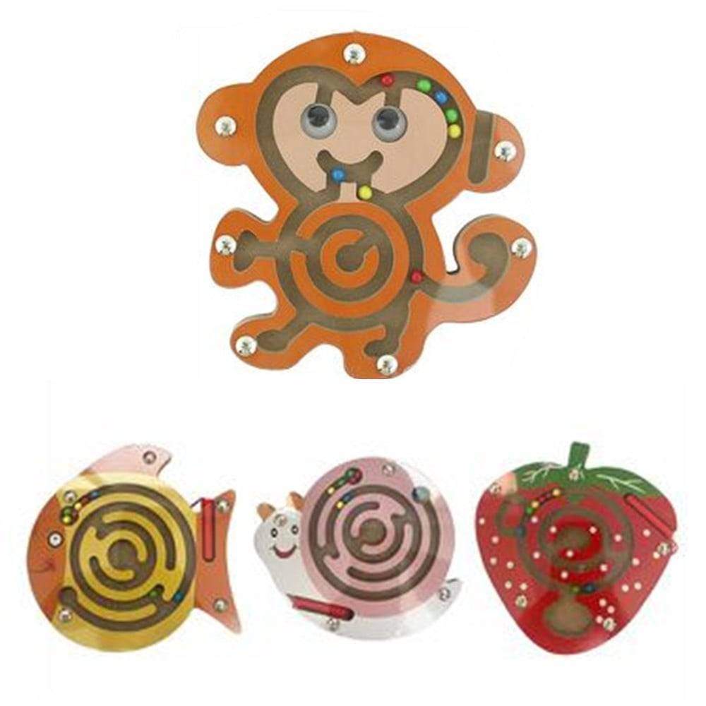 Labirinto Con Calamita In Legno Gioco Palline Giocattolo Per Bambini 4 Modelli 74772 --0