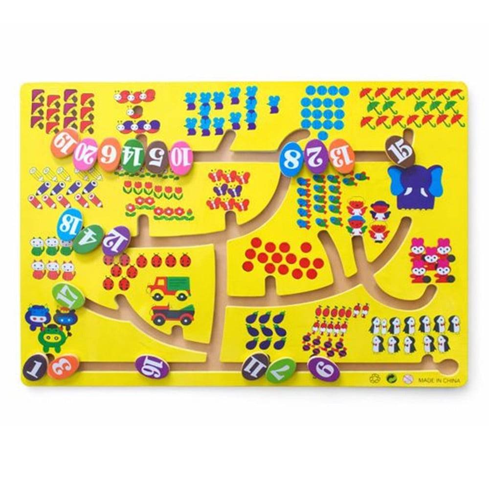 Puzzle Labirinto In Legno Con Movimento Numerico Giocattoli Educativi Per Bambini 52278 --0