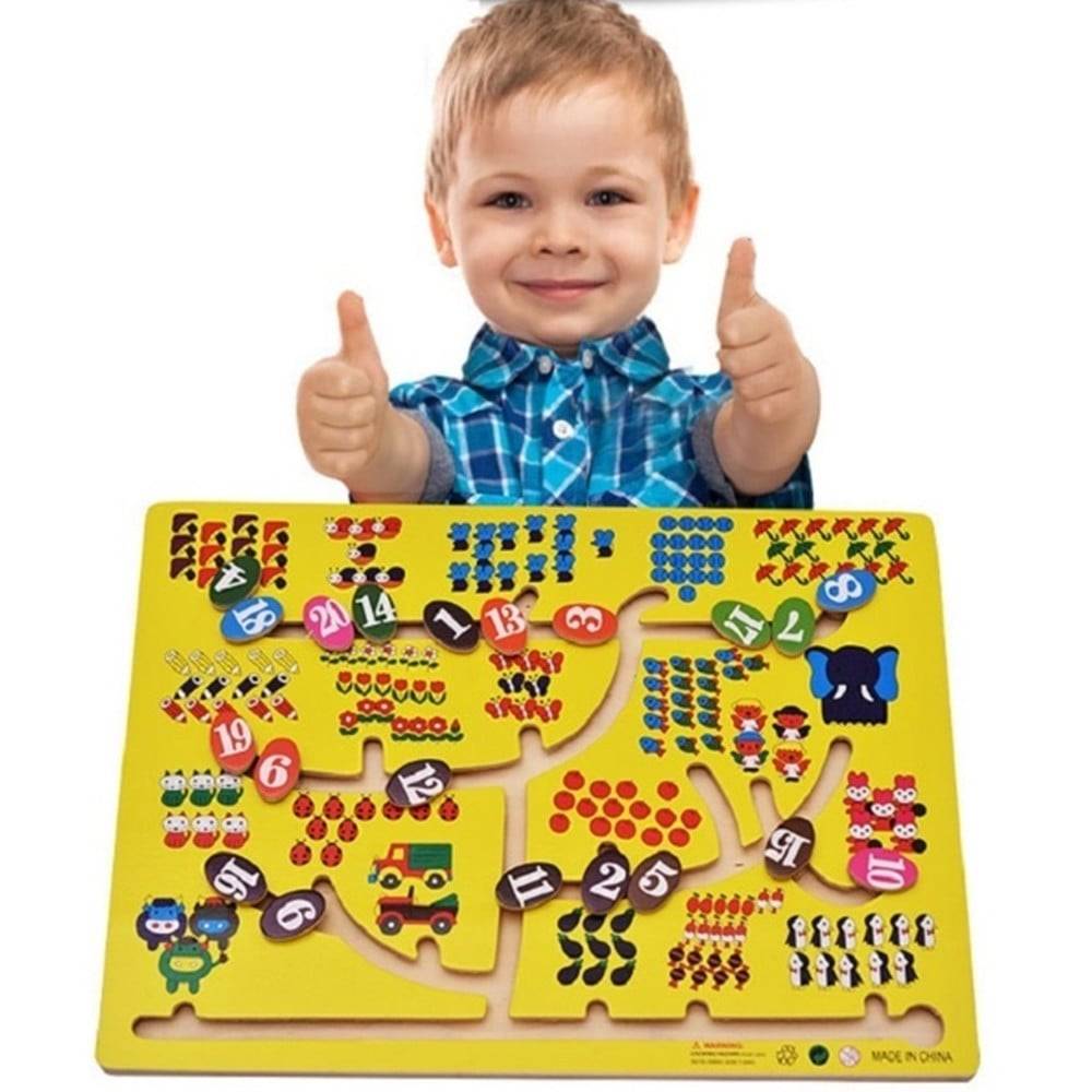 Puzzle Labirinto In Legno Con Movimento Numerico Giocattoli Educativi Per Bambini 52278 --2