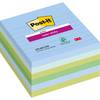Blocco Post it Super Sticky - 675-6SS-OAS - a righe - 100 x 100 mm - colori Oasis - 90 fogli - Post it - conf. 6 pezzi