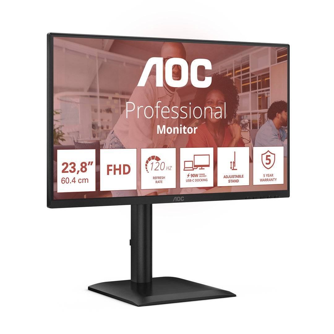 AOC 24E4CV - LED-Monitor - 61 cm (24") (23.8" sichtbar) - 1920 x 1080 Full HD (1080p) [Energieklasse G] (24E4CV)-2