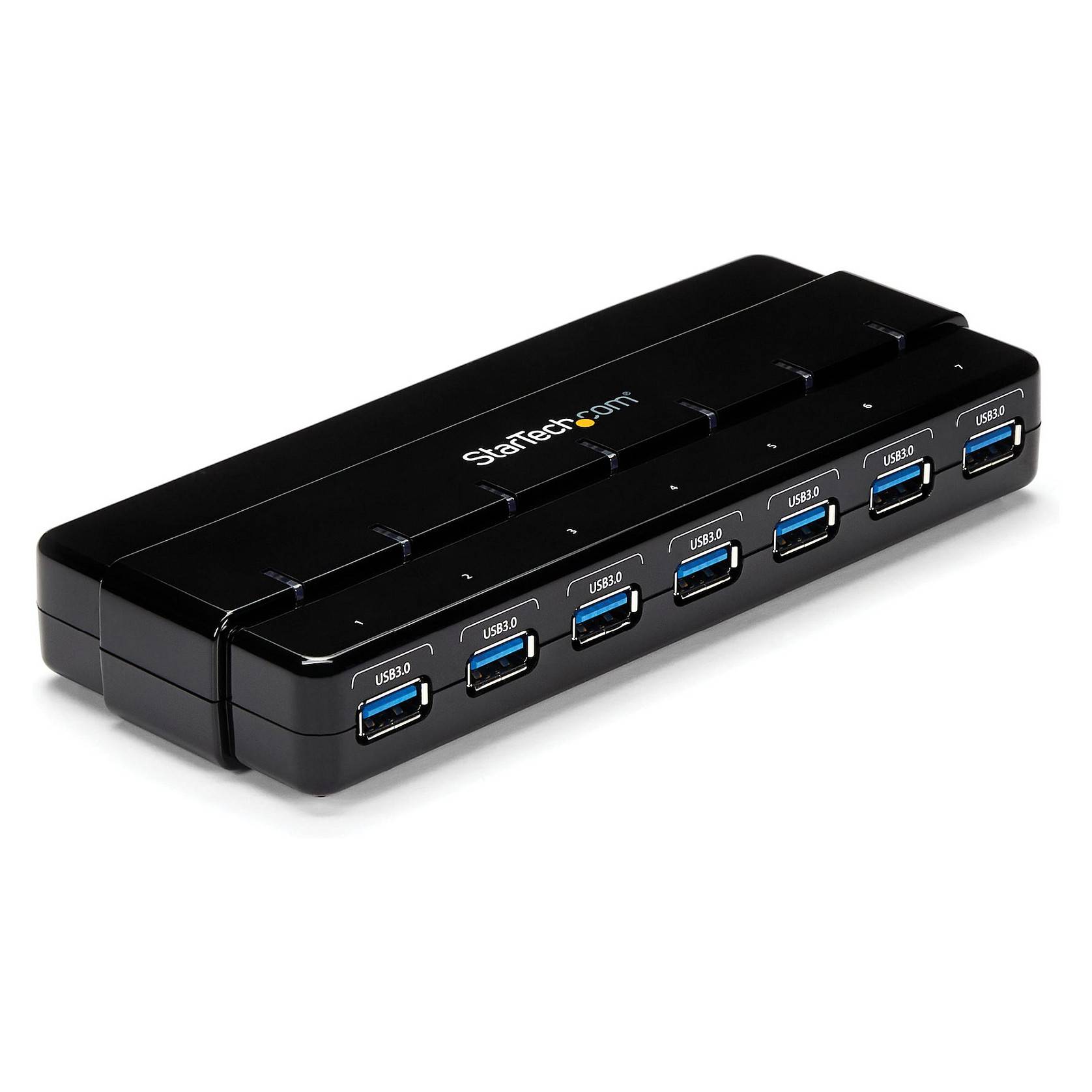 StarTech.com HUB USB 3.0 a 7 porte alimentato - Perno e concentratore USB 3.0 ultra veloce - Nero ST7300USB3B