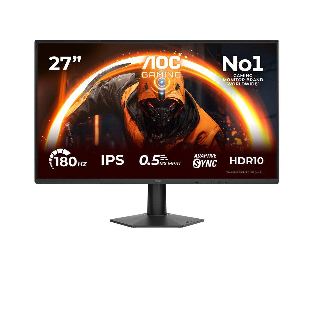Aoc monitor gaming 27 led ips fhd 180hz 300 cdm, dp/hdmi-0