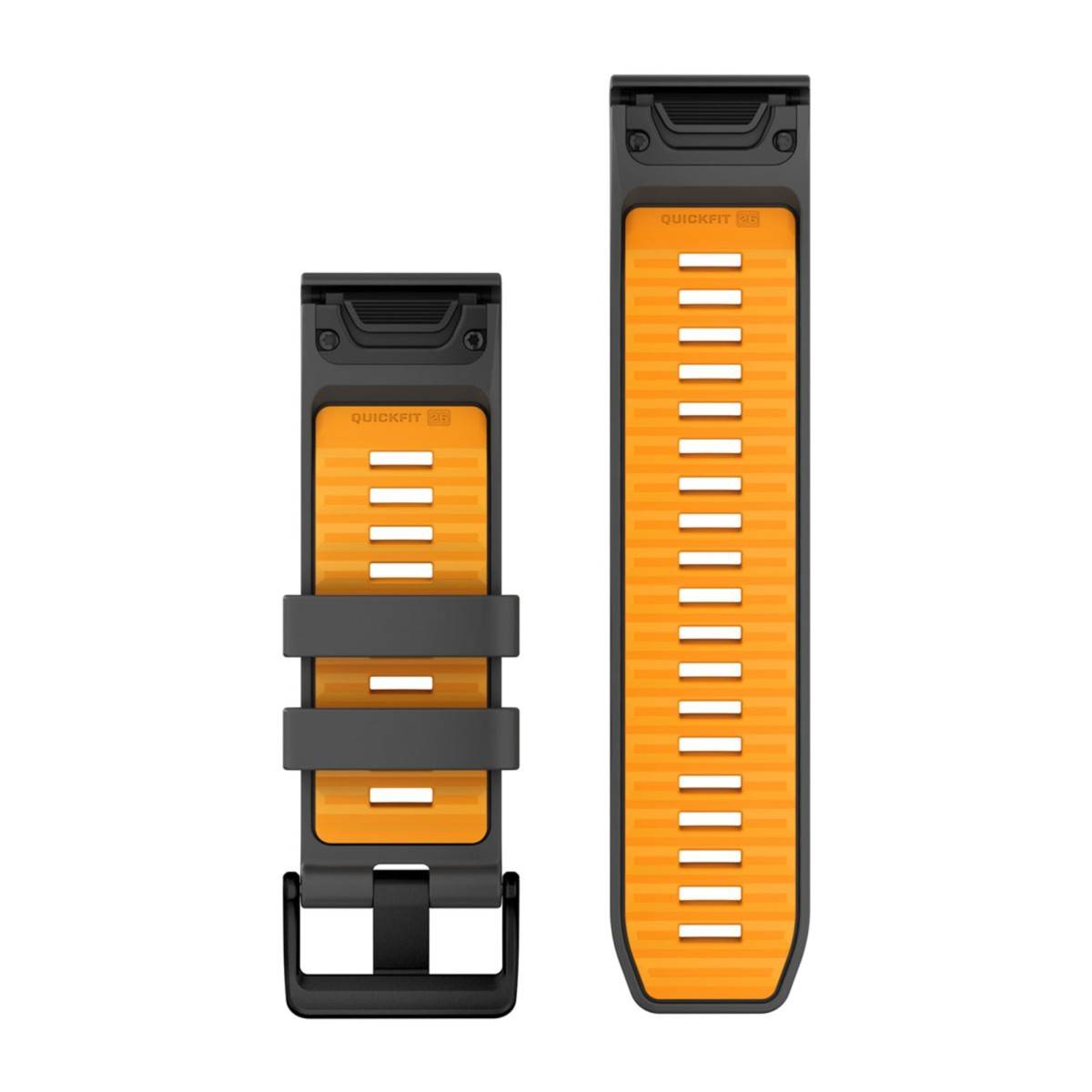 Garmin Cinturino In Silicone Quickfit 26mm, Graphite/spark Orange-1