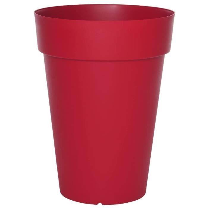 Vaso Riviera Rosso Plastica Rotondo Ø 50 cm Ø 50 x 66 cm-1