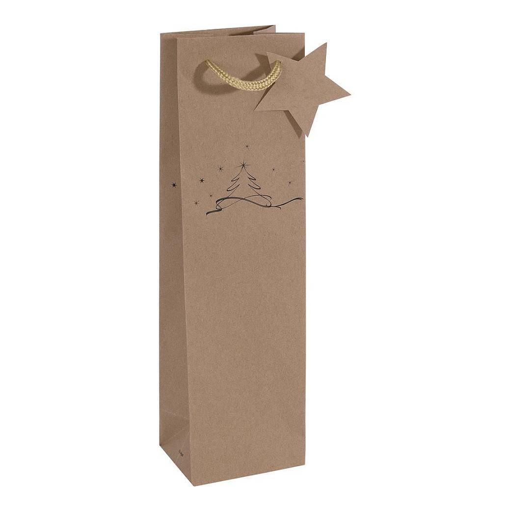 5 Flaschenbeutel Christmas tree Motiv 10.0 x 35.0 cm (GT039)-0