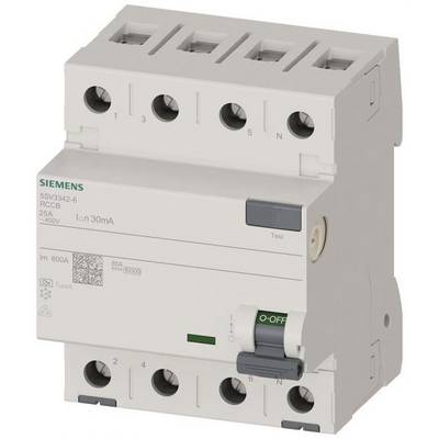 Siemens - 5SV3342-6 - RCCB, 4-pole, type A, In: 25 A, 30 mA, Un AC: 400 V-0