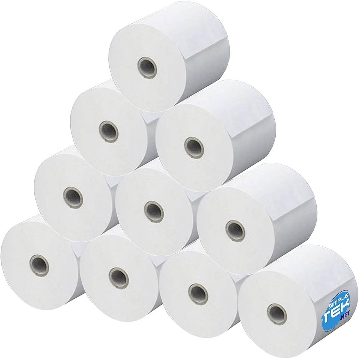 10 Rotoli Di Carta Termica 80mm Per Registratori Di Cassa Stampanti Termiche 12mm-0