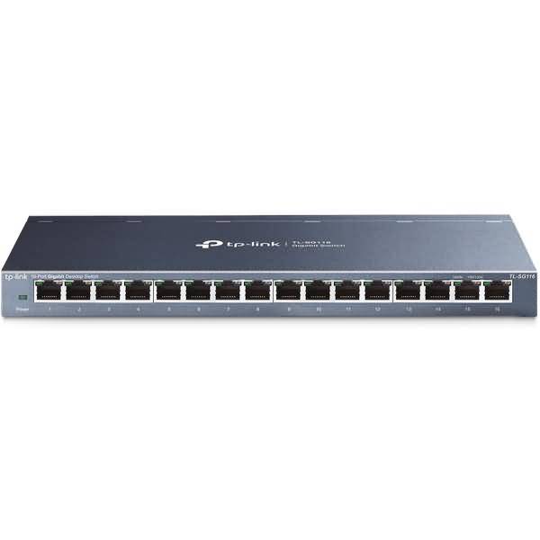 TP-LINK TL-SG116 SWITCH 16P GIGABIT RJ45 DESKTOP STEEL CASE-0