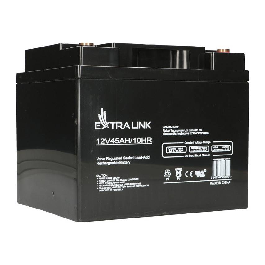 Extralink AKUMULATOR BATTERIA ACCUMULATORE AGM 12V 45AH Sigillata al piombo acid-0