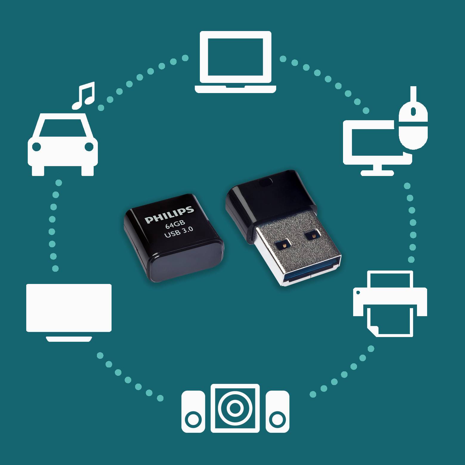 Philips Pico Edition 3.0 unità flash USB 64 GB USB tipo A Nero-0