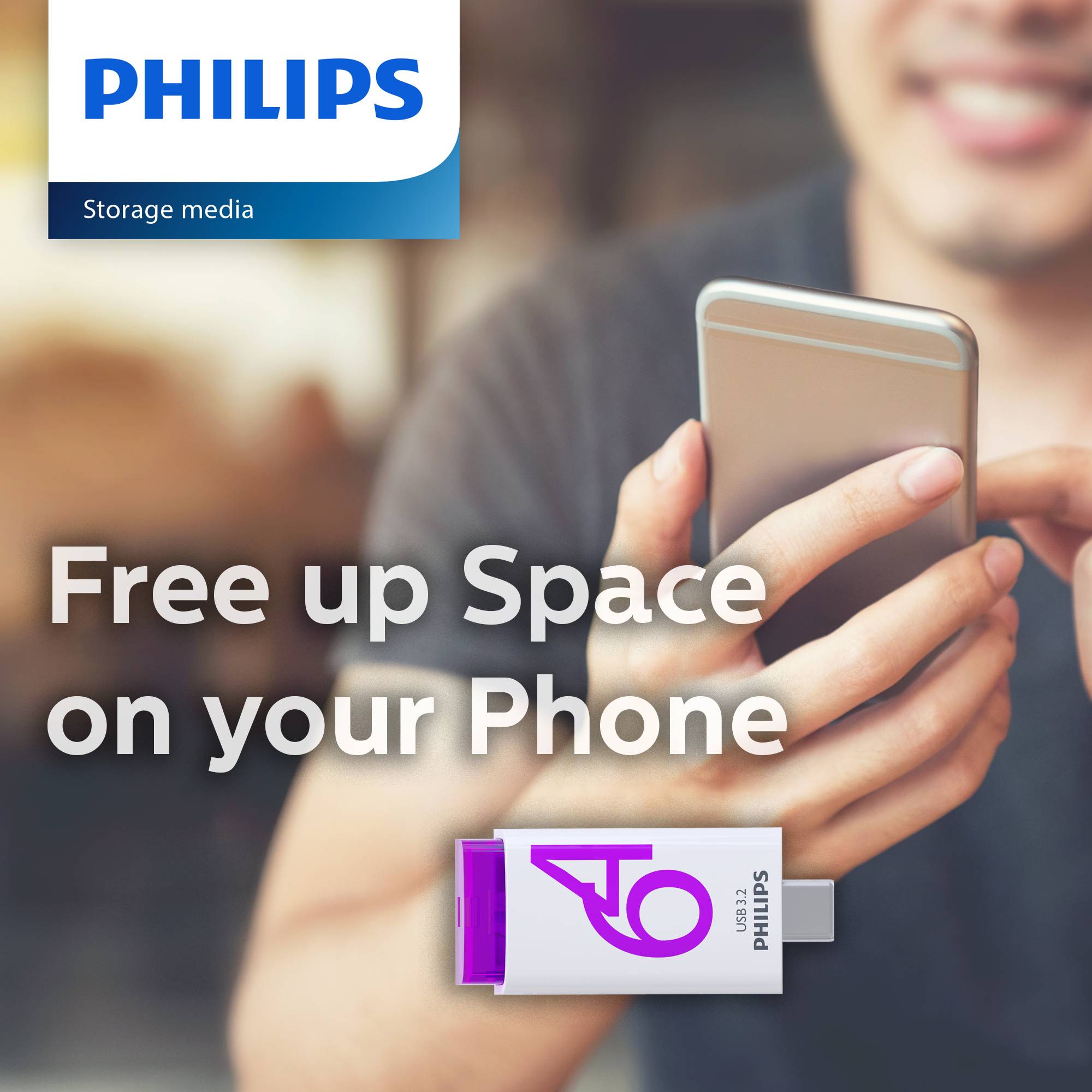 Philips USB 3.2 64GB Click Series Gen 1 USB-C - USB-Stick - 64 GB (FM64FD175B/00)-4