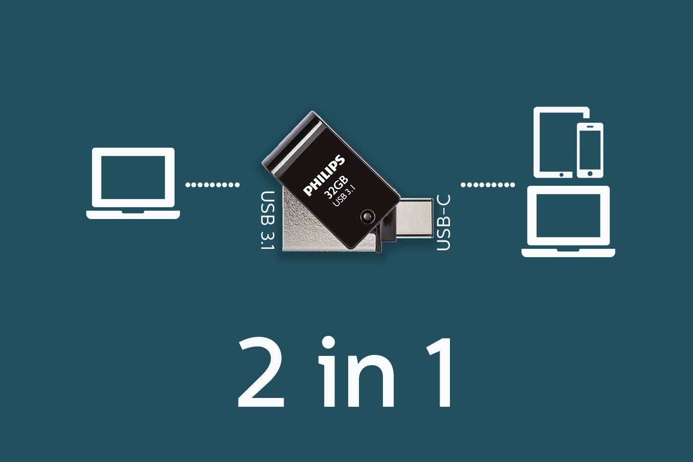 Philips FM32DC152B - USB-Flash-Laufwerk - 32GB - USB 3,1 / USB-C (FM32DC152B/00)-1